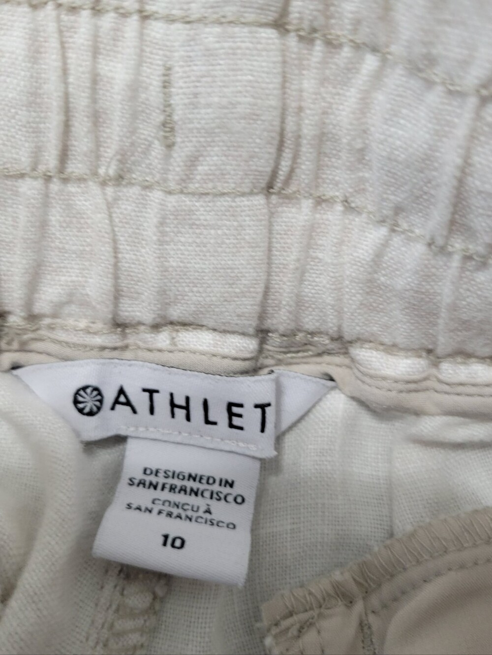 Athleta Pants Size 10 W29"xL26.5" Athleta Cabo Linen Jogger Pants Pull On Pants - Picture 7 of 8